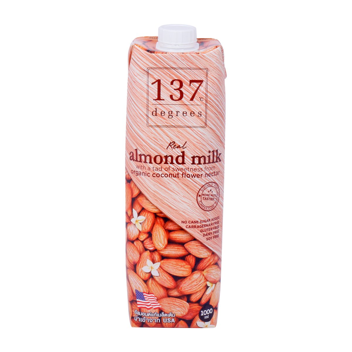 137 Degrees Real Almond Milk Gluten Free 1Litre