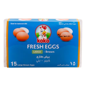 KoKo Brown Eggs Large 15pcs