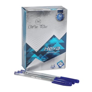 Win Plus Pen Blue Hexa 0.7mm 50's
