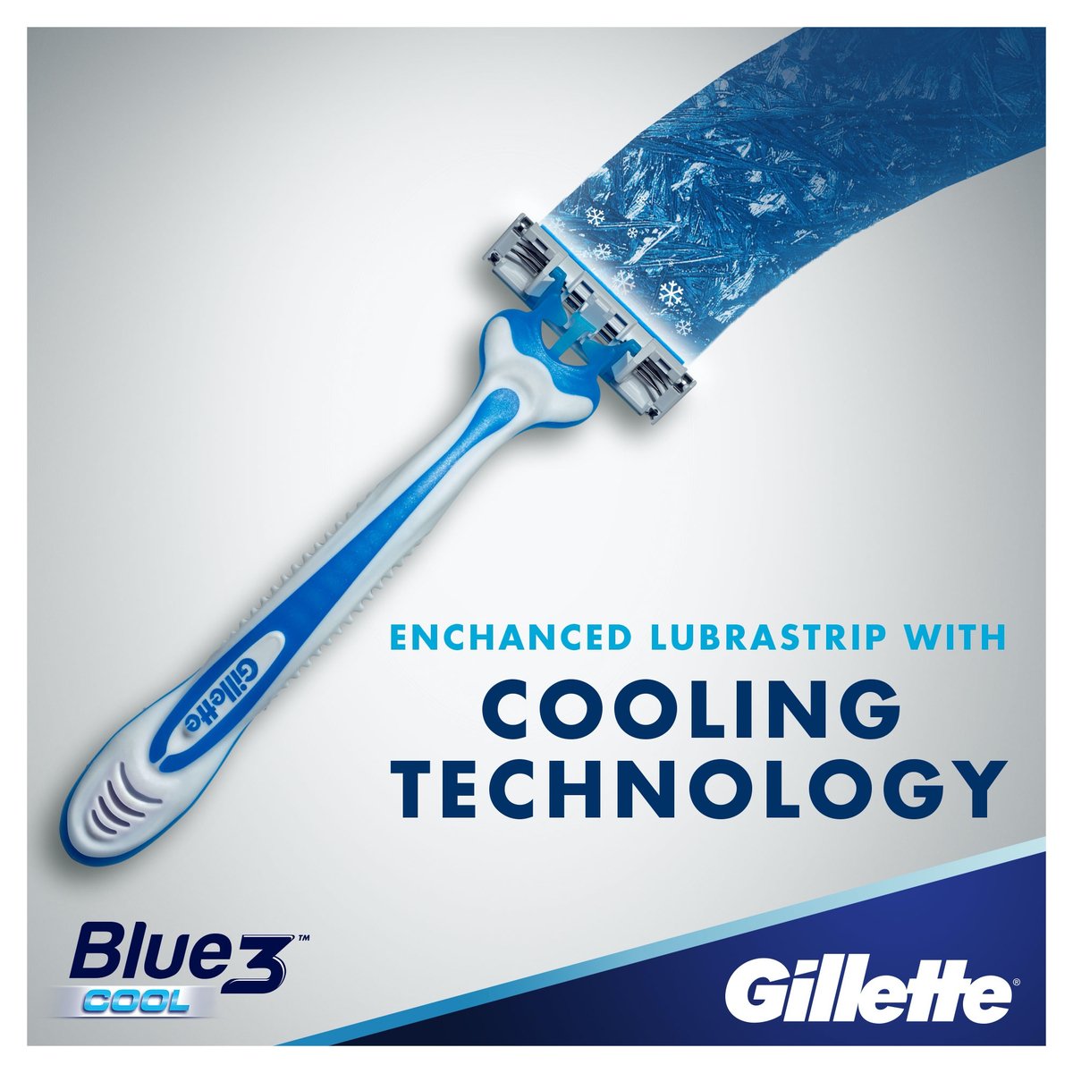 Gillette Blue 3 Cool Men's 3-Bladed Disposable Razor 8 pcs