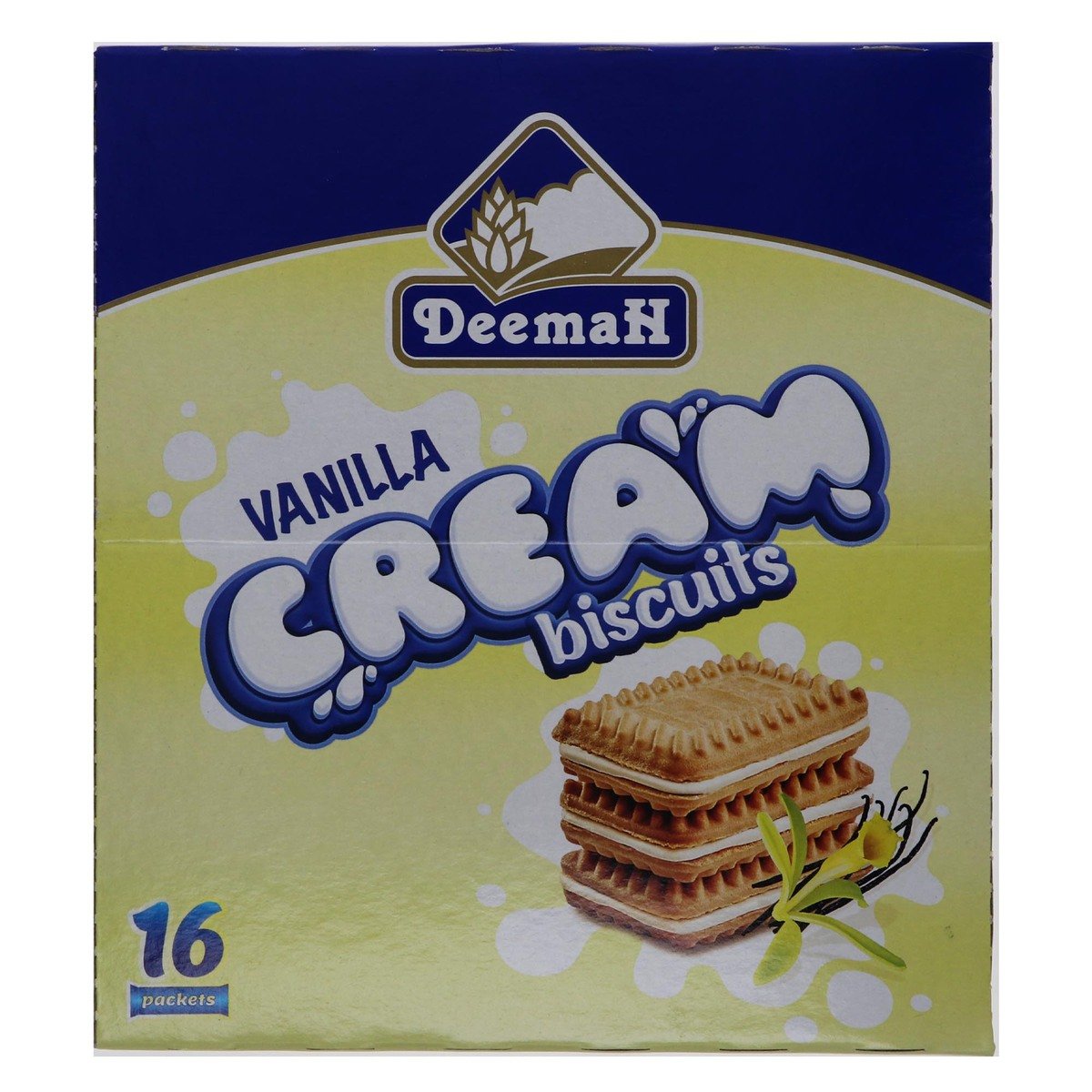 Buy Deemah Vanilla Cream Biscuits 16 x 27g Online at Best Price | Cream Filled Biscuit | Lulu KSA in Saudi Arabia