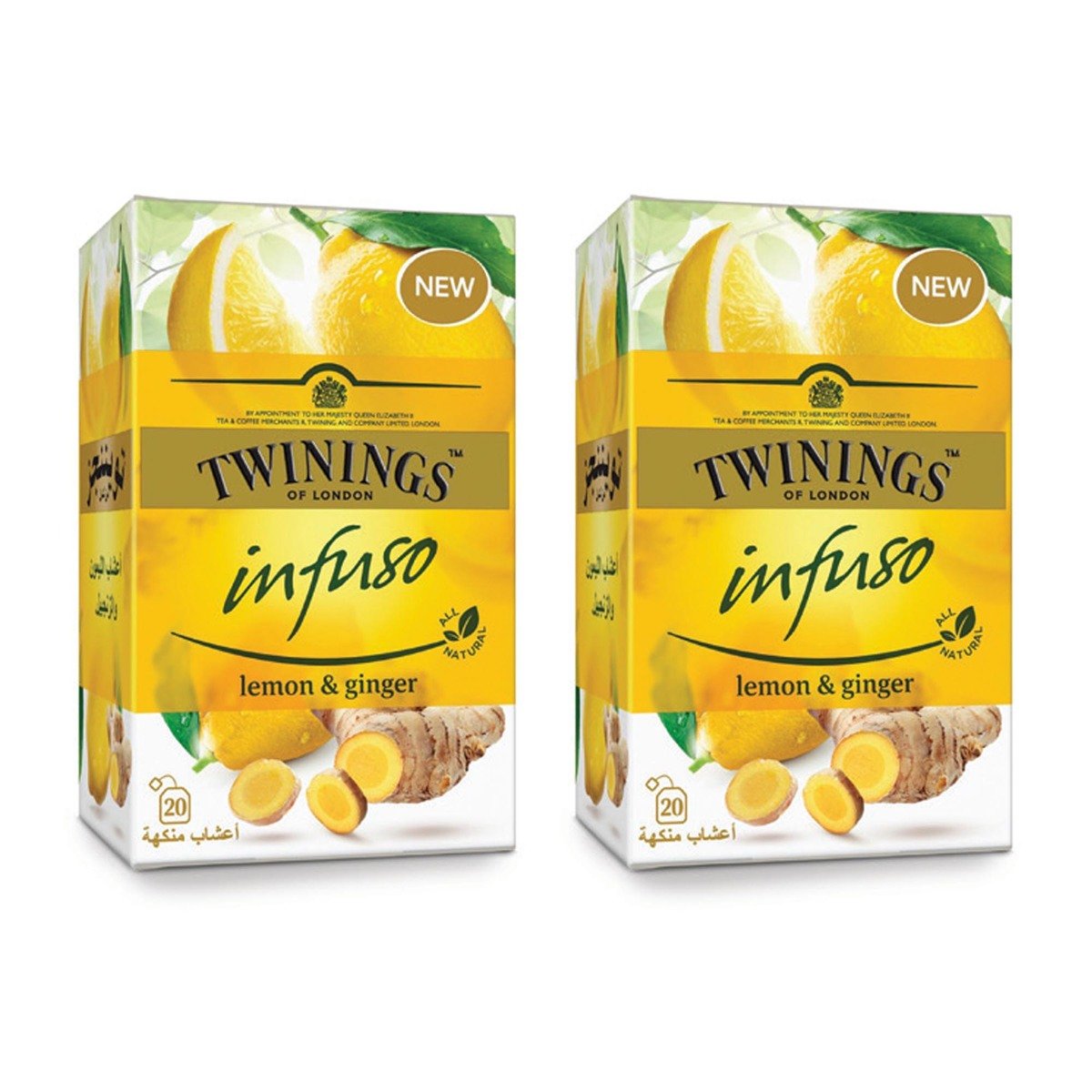 Twinings Infuso Teabag Lemon & Ginger 2 x 20 pcs