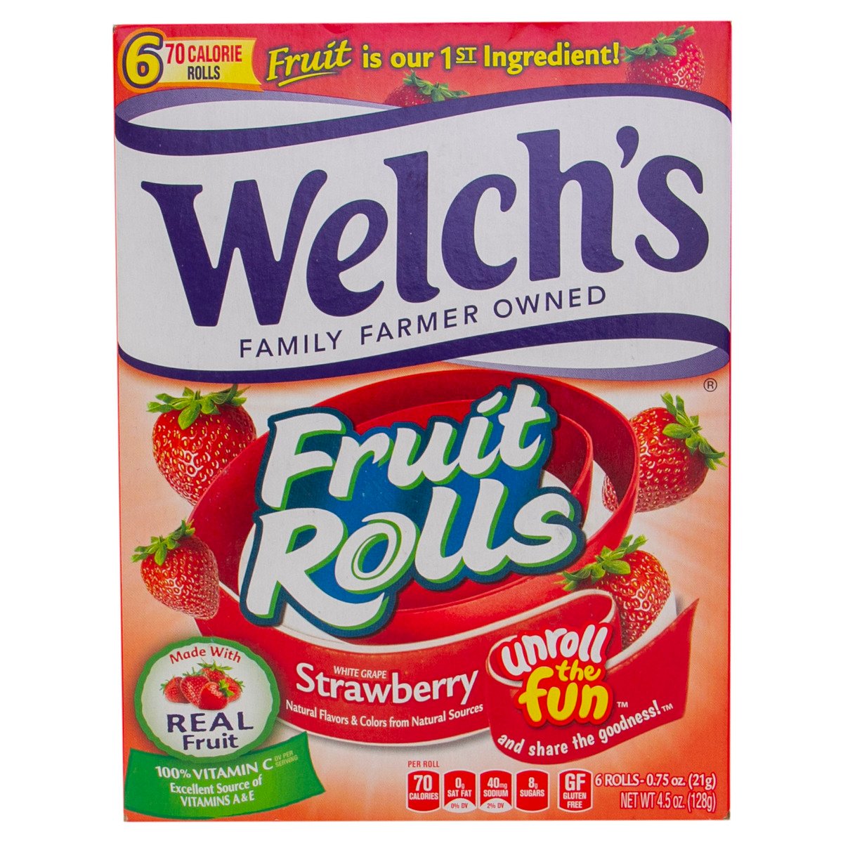 Welch's Fruit Rolls Strawberry 128 g