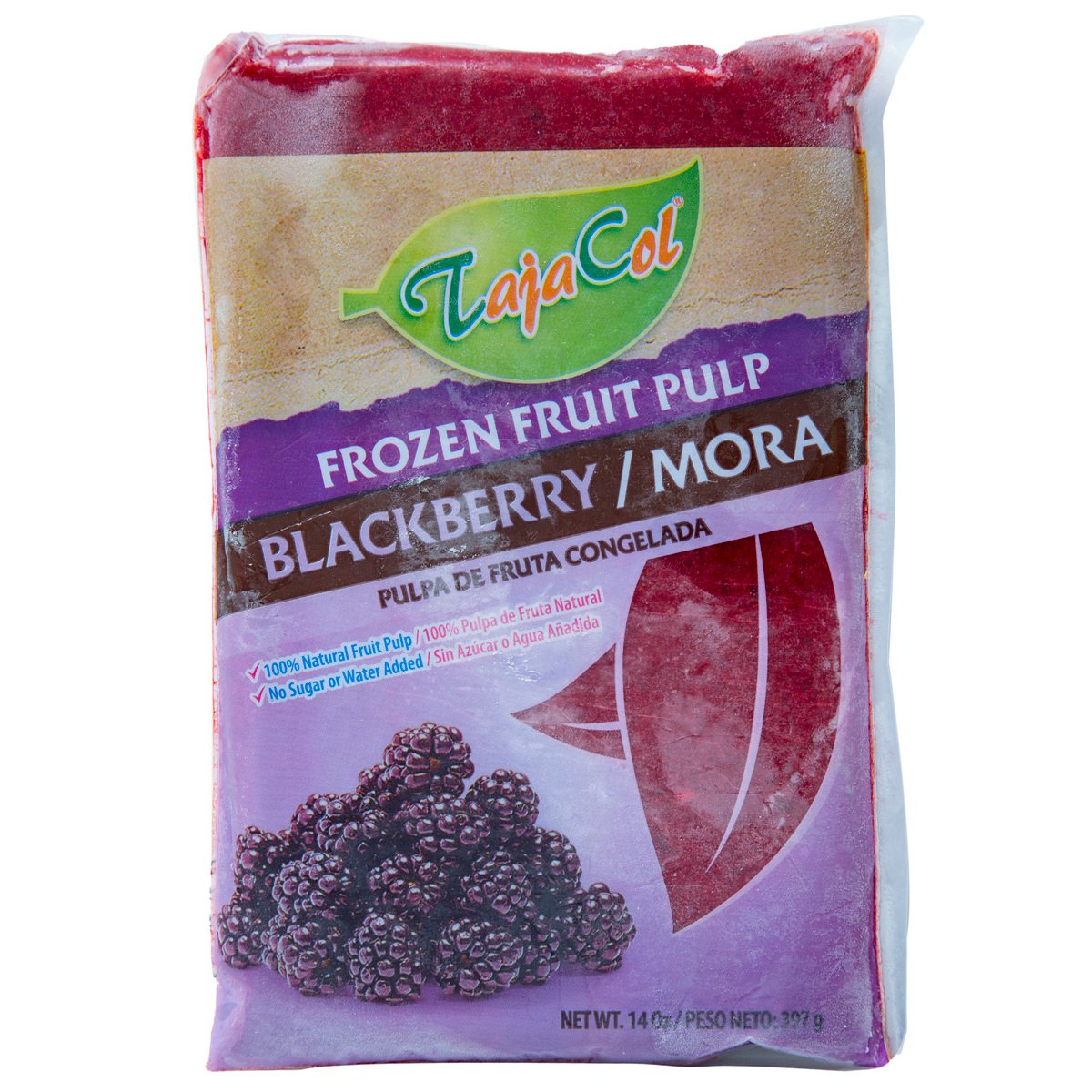 Taja Col Frozen Blackberry Fruit Pulp 14 oz