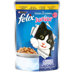 Felix Junior As Good as it Looks Chicken in Jelly Wet Cat Food 100g