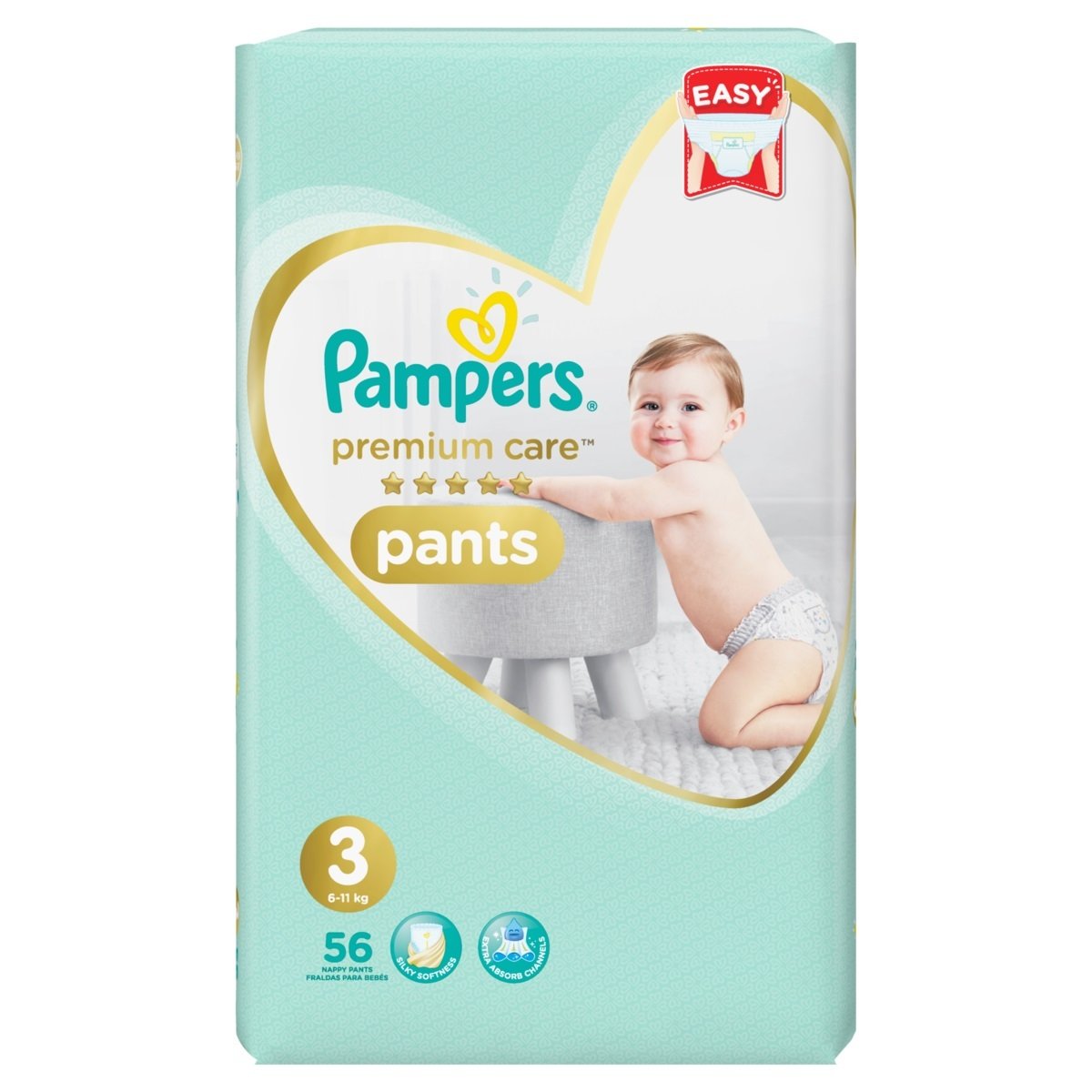 Pampers Premium Protection Size 6, 28 Nappies, 13kg+, Essential