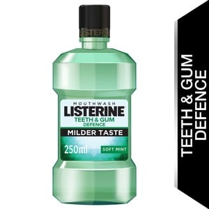 Listerine Mouthwash Teeth & Gum Defence Milder Taste Soft Mint 250ml