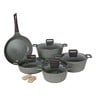 Neoflam Die-Cast Granite Cookware Set Gray Marble 10pcs