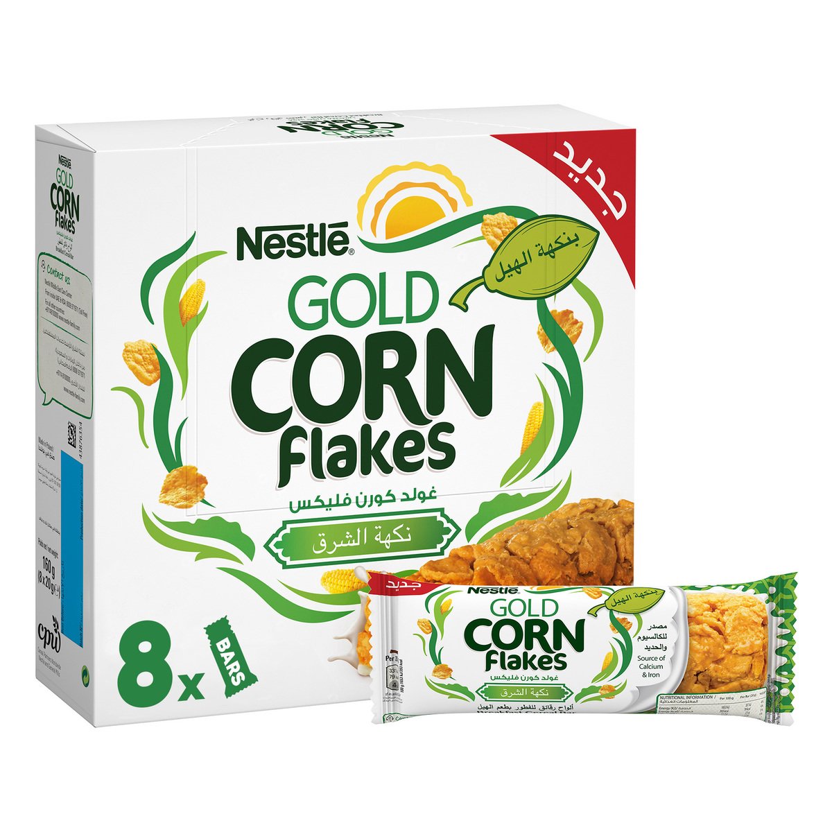 Nestle Gold Cornflakes Cardamom Cereal Bar 8 x 20 g