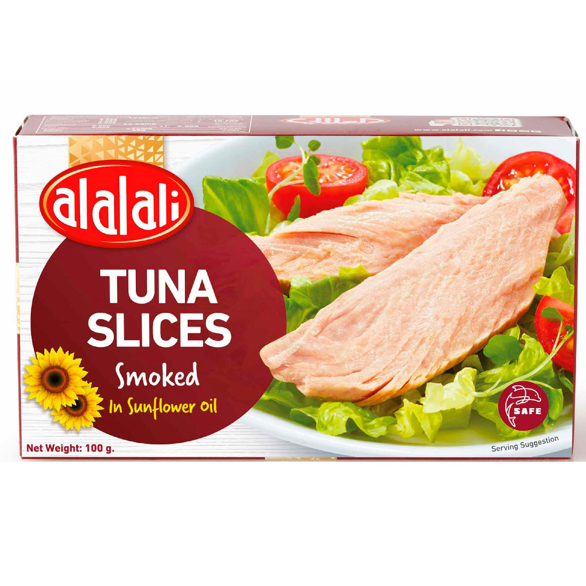 Al Alali Smoked Tuna Slices In Sunflower Oil 100 g