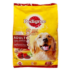 Pedigree Dog Food Adult Liver & Vegetable Flavor 3kg