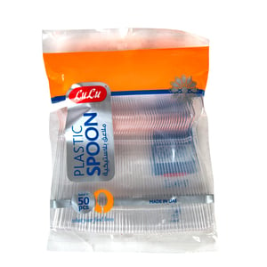 LuLu Plastic Spoon Clear 50pcs