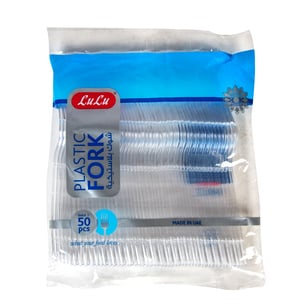 LuLu Plastic Fork Clear 50pcs