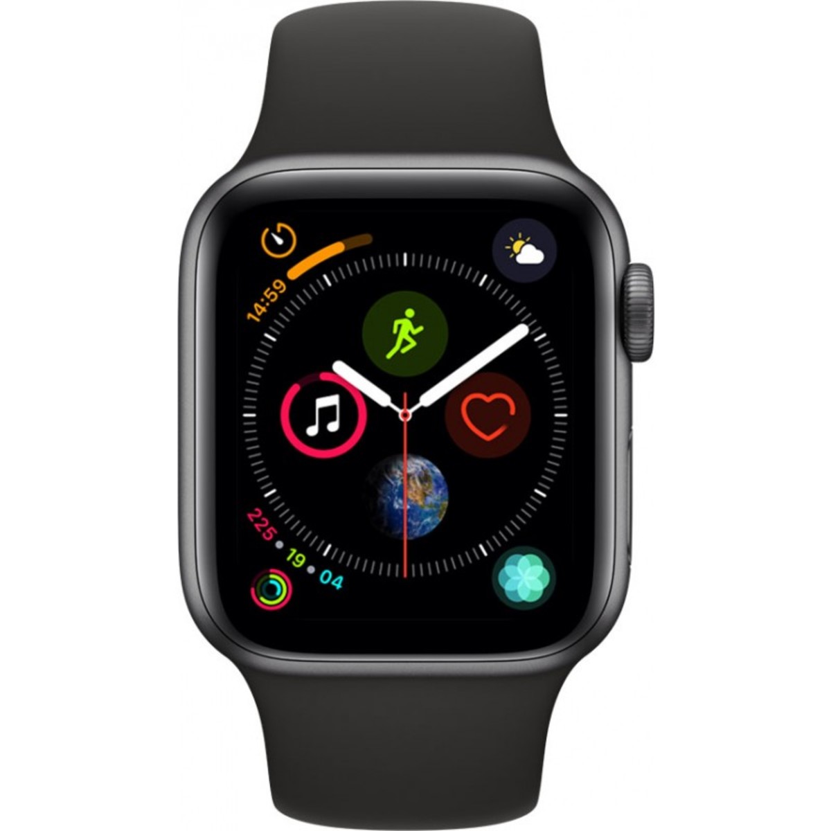 Buy Apple Watch Series 4 - GPS 40mm Space Grey Aluminium Case with Black Sport Band Online at Best Price | Smart Watches | Lulu KSA in Saudi Arabia