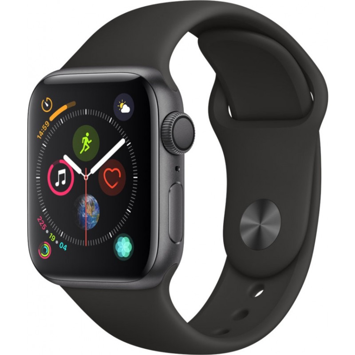 Apple Watch Series 4 - GPS 40mm Space Grey Aluminium Case with Black Sport Band