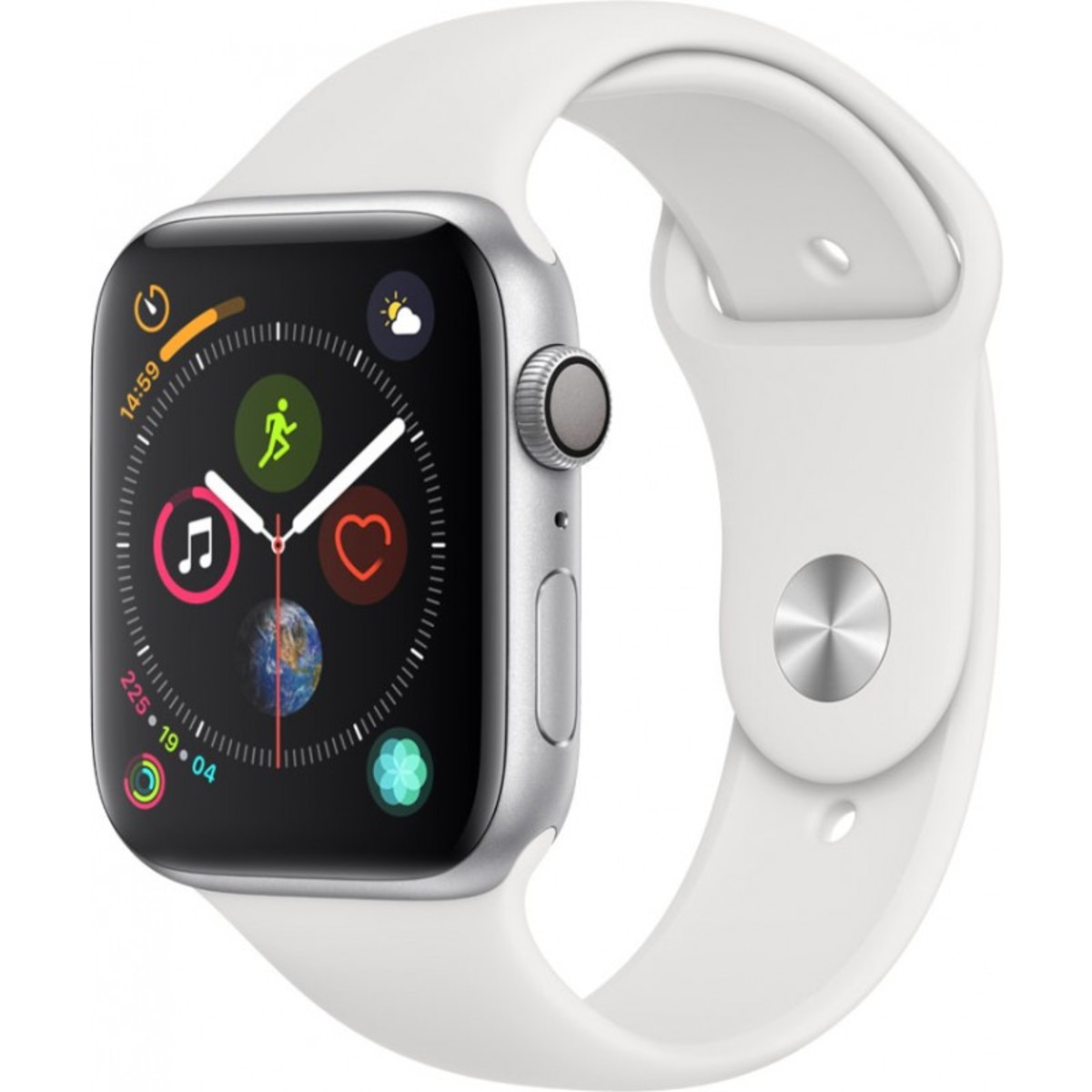 Apple Watch Series 4 - GPS 44mm Silver Aluminium Case with White Sport Band