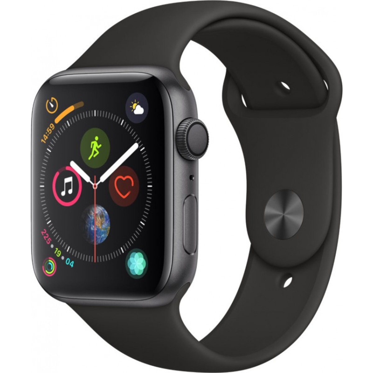 Apple Watch Series 4 - GPS 44mm Space Grey Aluminium Case with Black Sport Band