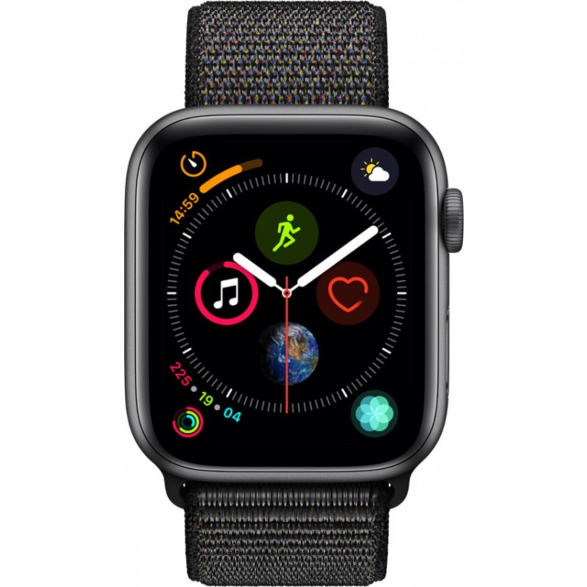 Apple Watch Series 4 - GPS 44mm Space Grey Aluminium Case with Black Sport Loop