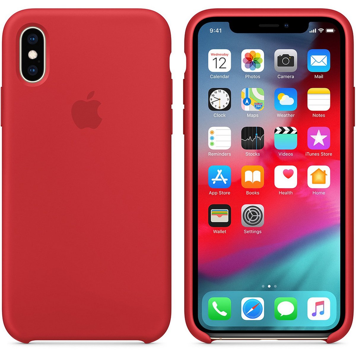 Apple iPhone XS Silicone Case (PRODUCT)RED