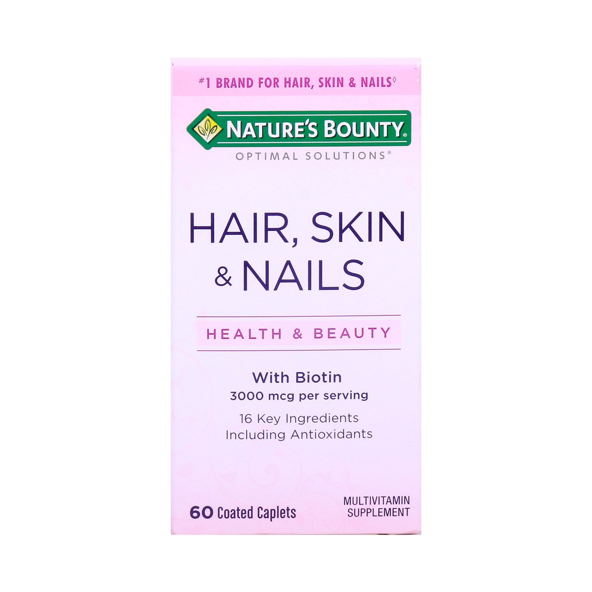 Nature's Bounty Hair, Skin & Nails With Biotin 60pcs Online at Best Price |  Vitamins & supplements | Lulu Qatar