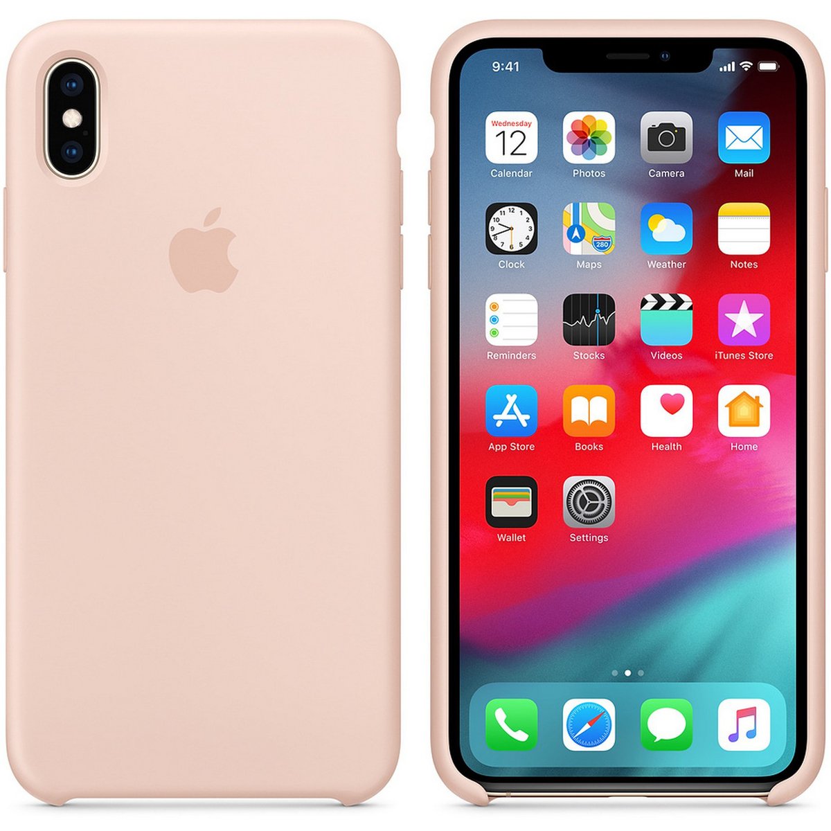 Apple iPhone XS Max Silicone Case Pink Sand