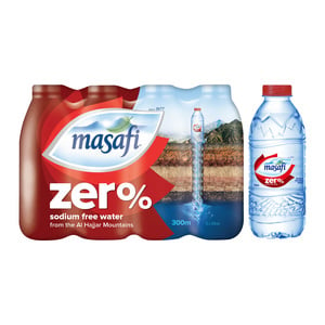اشتري قم بشراء Masafi Zero Mineral Water Sodium Free 12 x 330 ml Online at Best Price من الموقع - من لولو هايبر ماركت Mineral /Spring Wate في الامارات