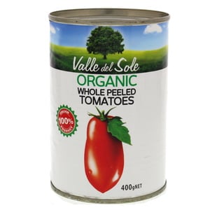 Valle Del Sole Organic Whole Peeled Tomatoes 400g