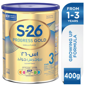 Nestle S26 Progress Gold Stage 3 Growing Up Formula From 1-3 Years 400g