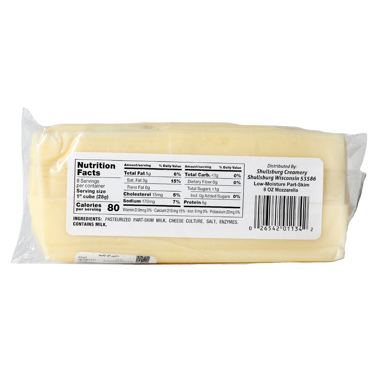 Shullsburg Creamery Mozzarella Cheese 227 g