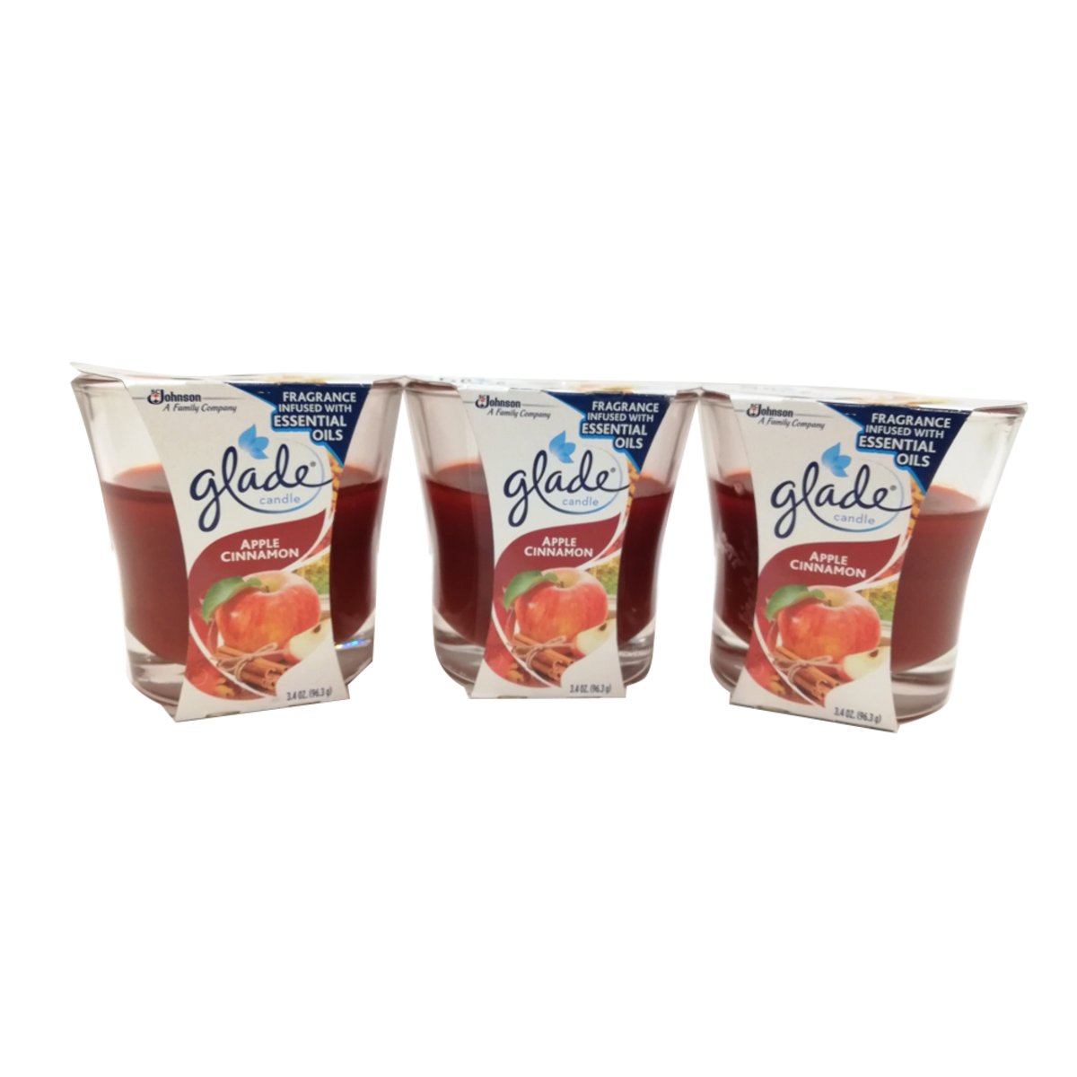 Glade Candle Apple and Cinnamon 3 x 96.3g