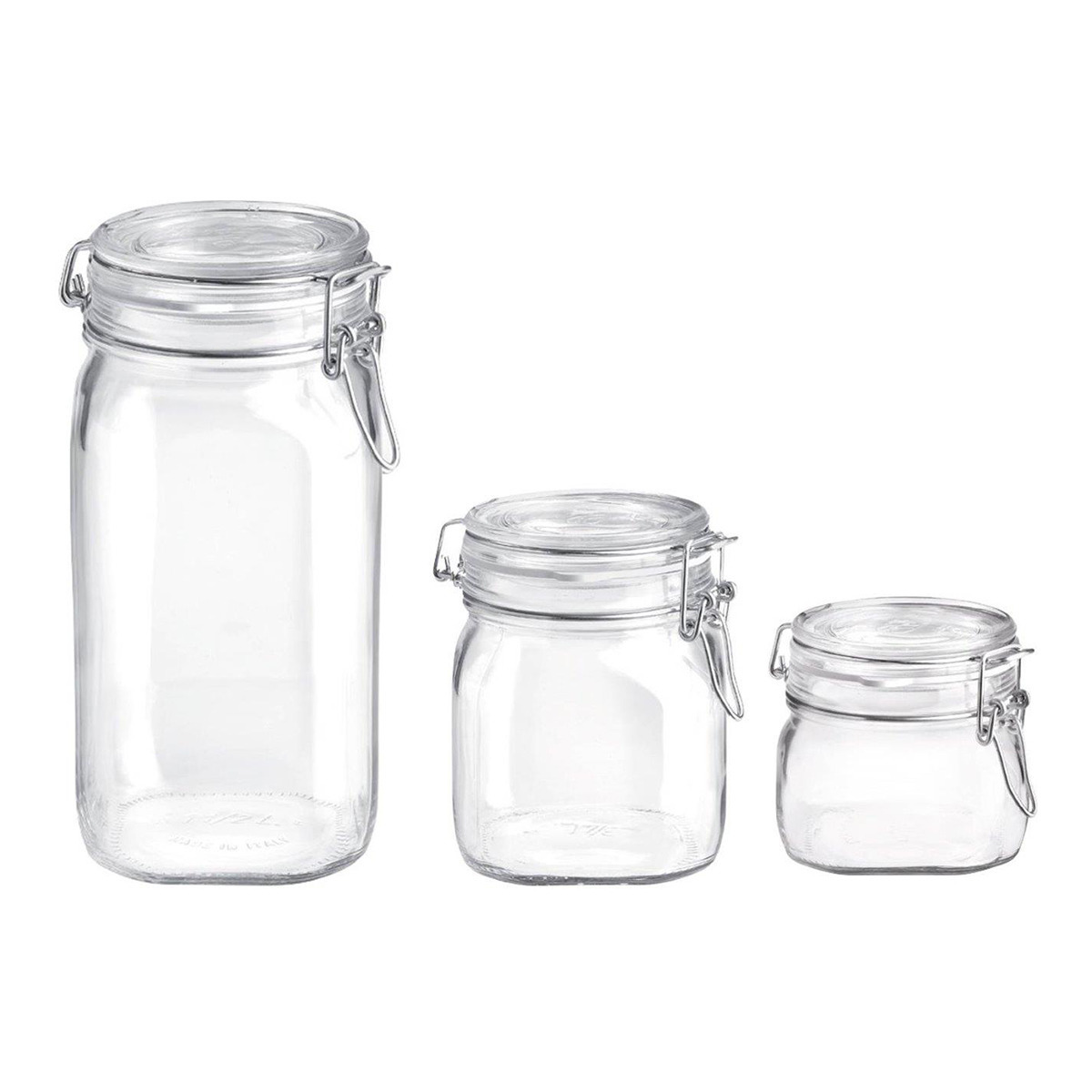 Bormioli Rocco Fido Glass Jar Set 3pcs