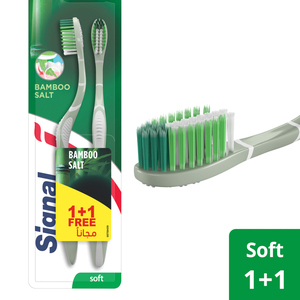 Signal Bamboo Salt Soft Toothbrush 2pcs