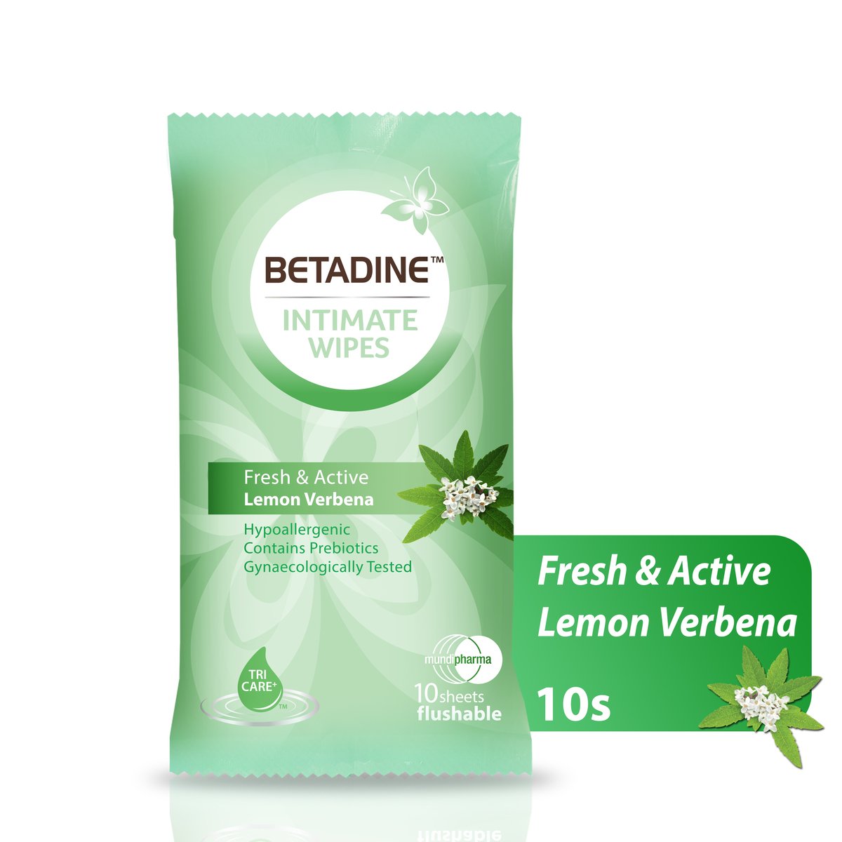 Betadine Feminine Wipes Fresh & Active Lemon Verbena 10's