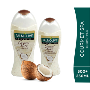 Palmolive Shower Cream Gourmet Spa Coconut Milk 500 ml + 250 ml