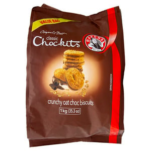 Bakers Classic Crunchy Oat Choc Biscuits 1 kg