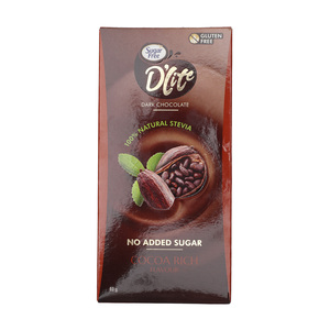 اشتري قم بشراء Sugar Free Dlite Dark Chocolate Cocoa Rich 80 g Online at Best Price من الموقع - من لولو هايبر ماركت Chocolate في الامارات