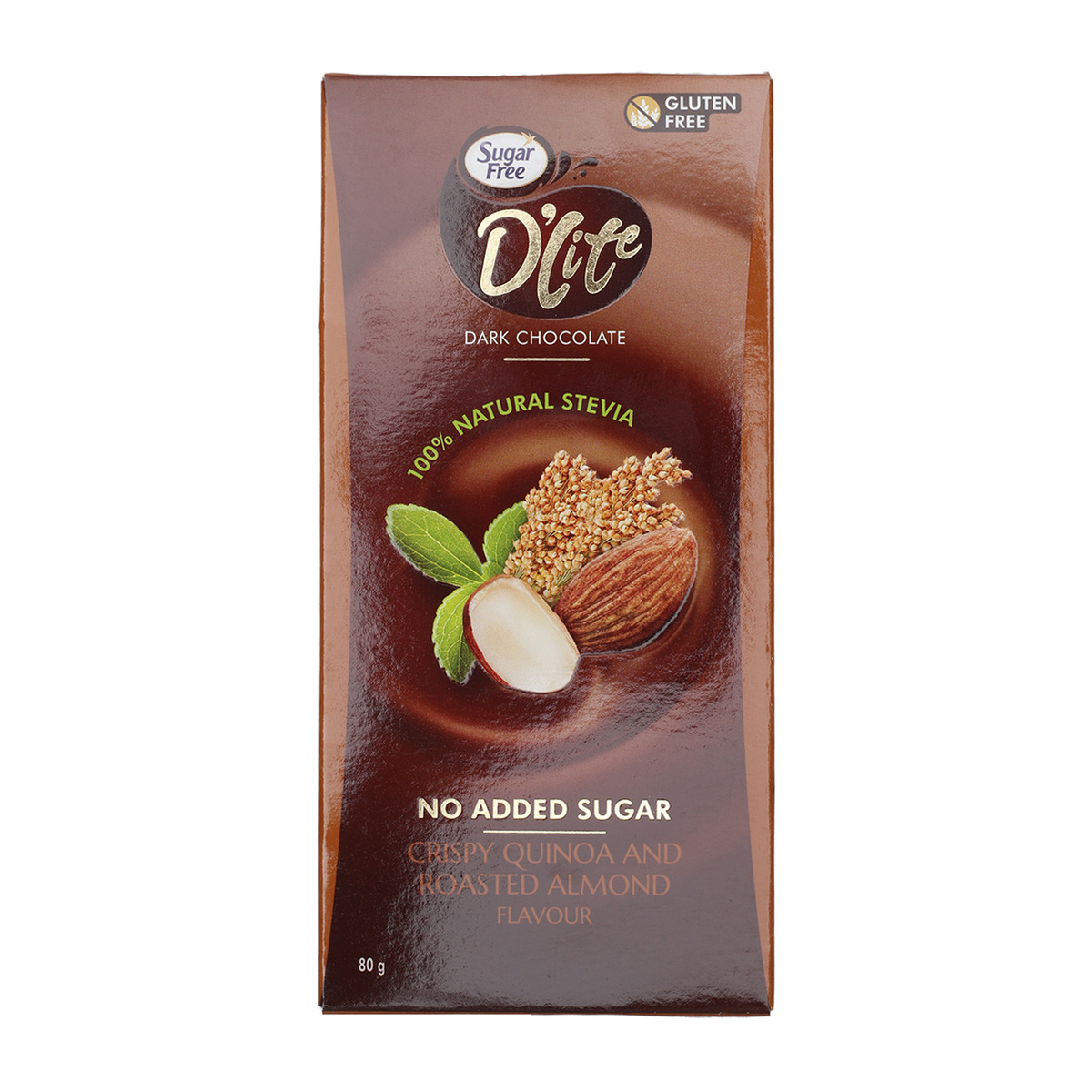 Sugar Free Dlite Dark Chocolate Quinoa & Almond 80g