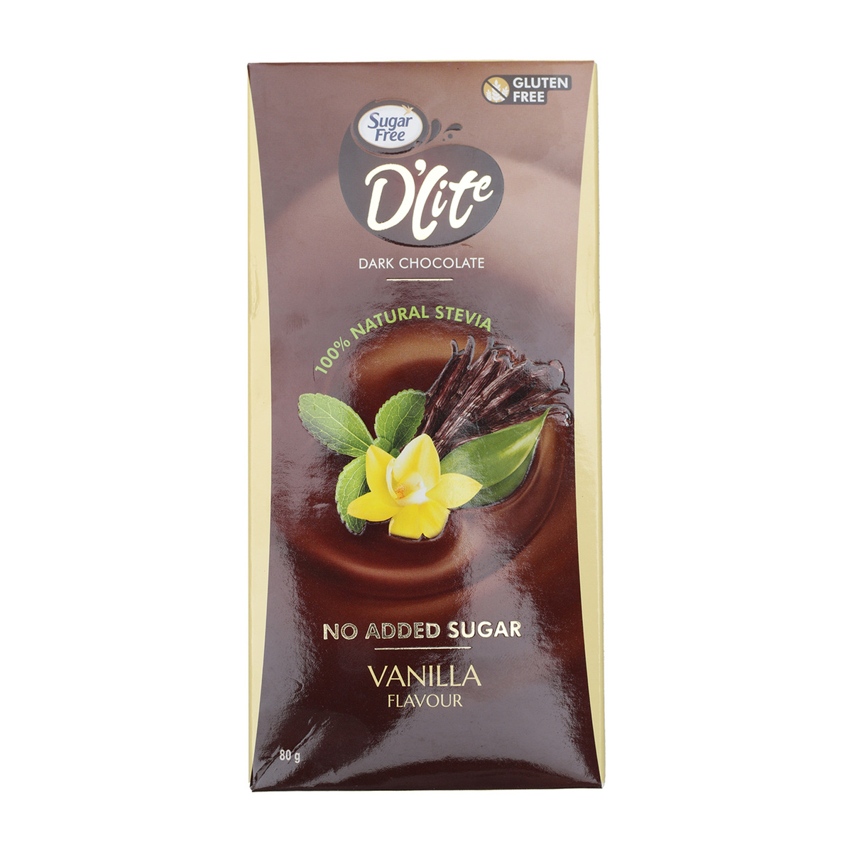 اشتري قم بشراء Sugar Free Dlite Dark Chocolate Vanilla 80 g Online at Best Price من الموقع - من لولو هايبر ماركت Chocolate في الامارات