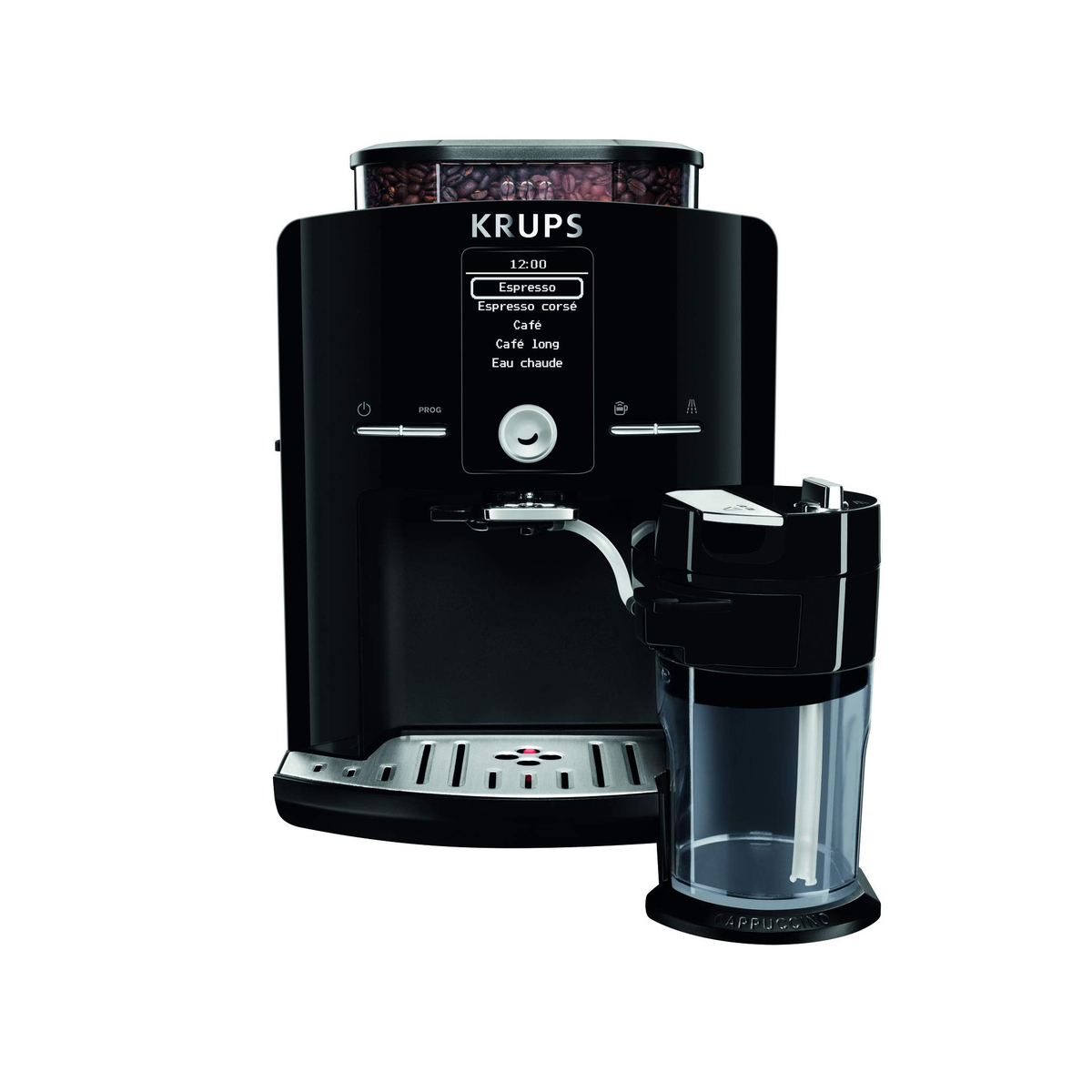 Krups 1.8 L Fully Automatic Espresso Machine, 1450 W, Black, EA829827