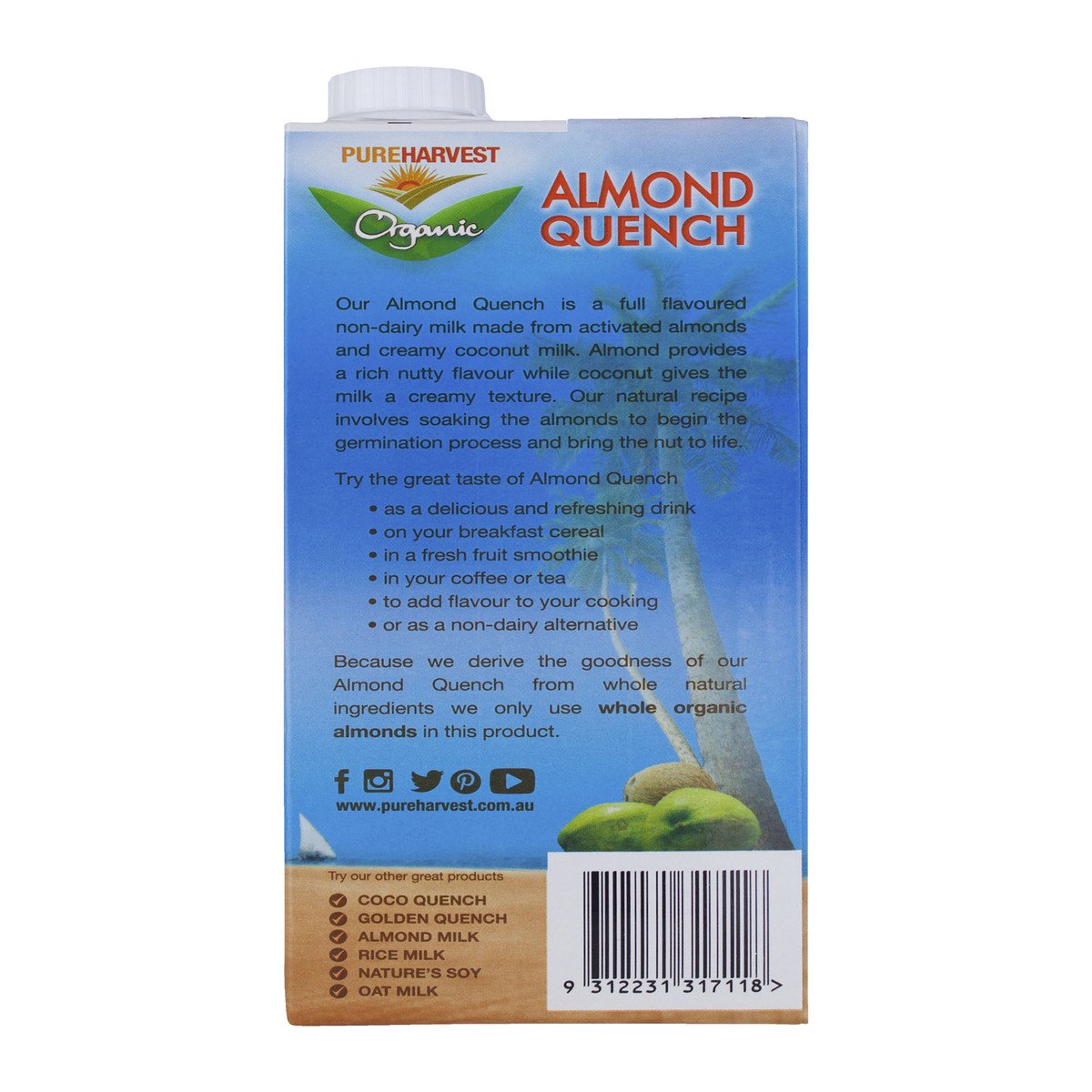 Pure Harvest Organic Almond Coconut Milk Almond Quench