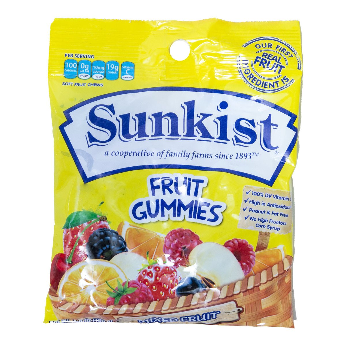Sunkist Mixed Fruit Gummies 100g