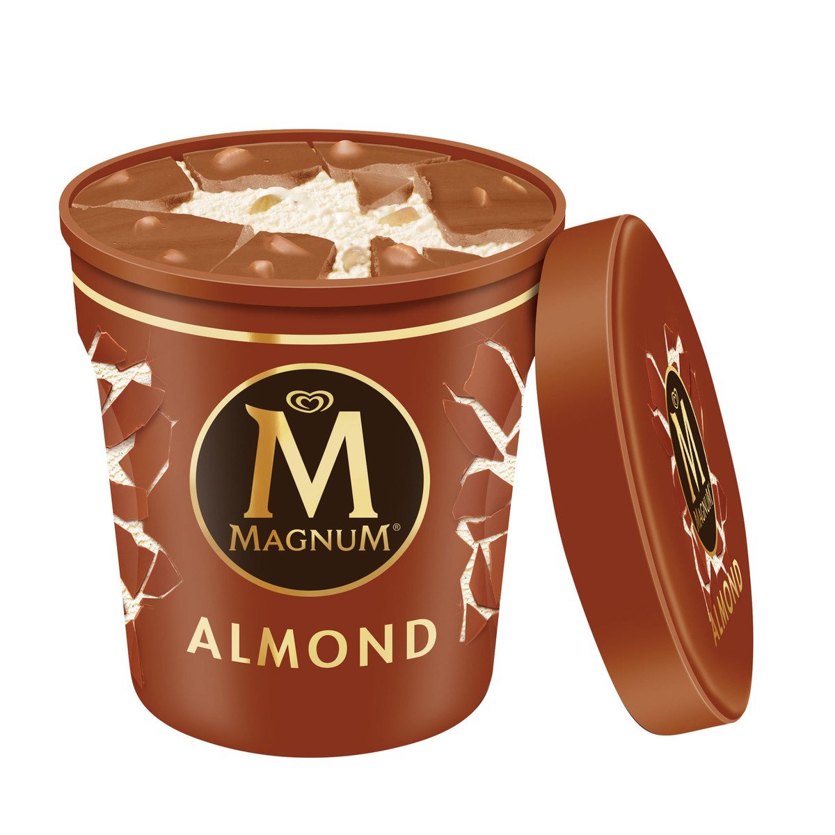 Buy Magnum Ice Cream Tub Almond 440 ml Online at Best Price | Ice Cream Take Home | Lulu Kuwait in UAE