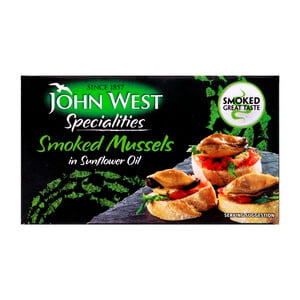 Buy John West Smoked Mussels In Sunflower Oil 85 g Online at Best Price | Other Canned Fish | Lulu Kuwait in Kuwait