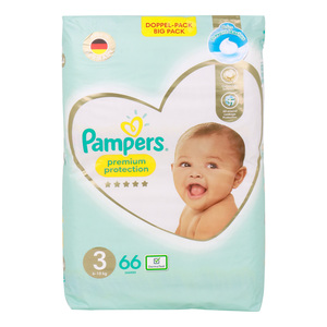 Pampers Premium Baby Diapers Size 3, 6-10kg 66pcs