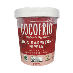 Cocofrio Organic Frozen Dessert Choc Raspberry Ripple 500ml