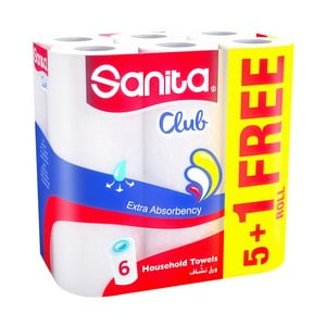 Sanita Club Household Towels 40 Sheets 5+1