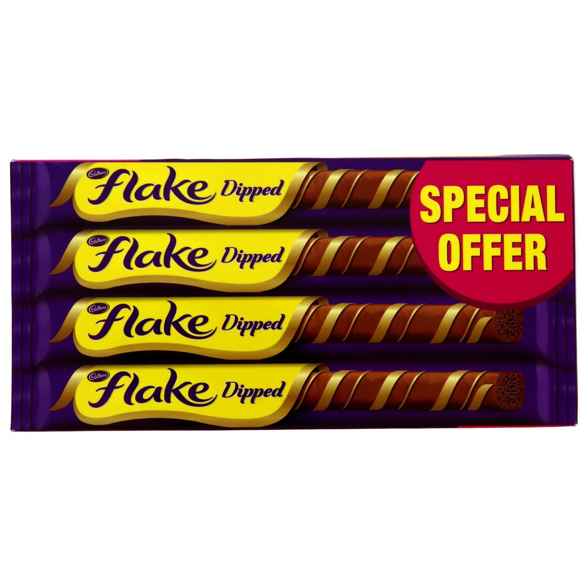 Cadbury Flake Dipped Chocolate Bar 4 x 32 g