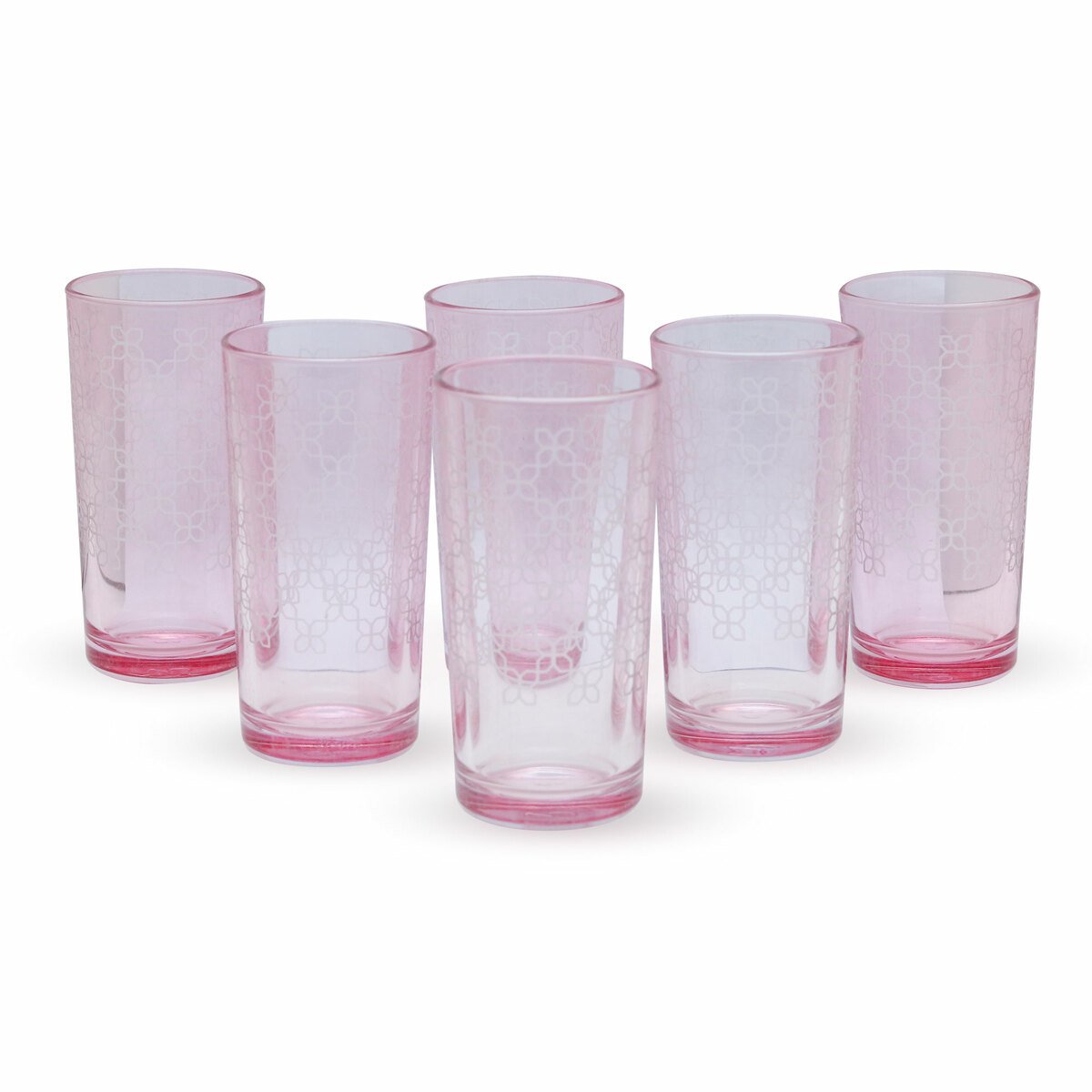 Akbay Long Glass Set 6Pcs Pink