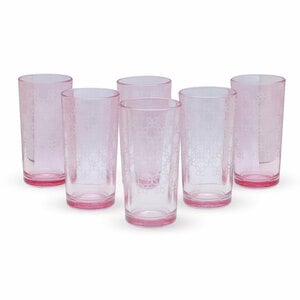 Akbay Long Glass Set 6Pcs Pink