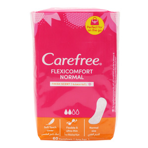 Carefree Panty Liners Cotton Unscented 56pcs Online at Best Price, Sanpro Panty  Liners